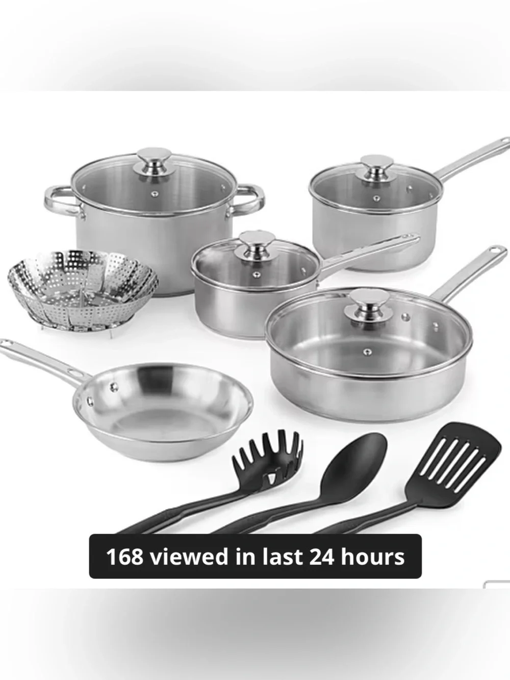 Cooks 13pc Stainless Steel Sutton Cookware Set (new)